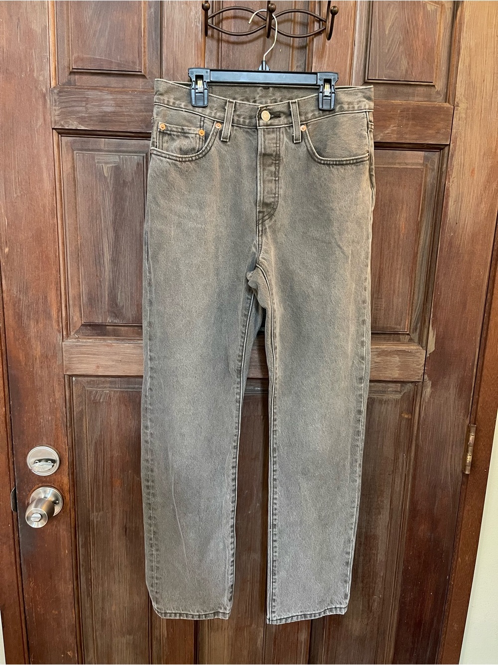 Levi’s Women's 501 Washed Gray Straight-Leg Jeans
